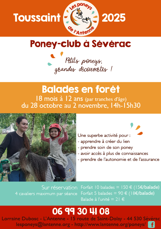 Affiches Les poneys de l'Antenne - Sévérac - Balades en forêt