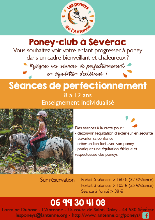 Affiches Les poneys de l'Antenne - Sévérac - Séances de Perfectionnement