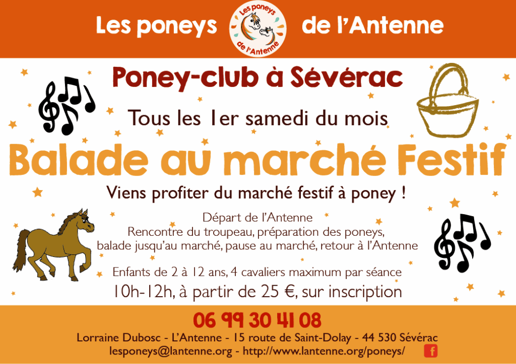 Affiche Marché Festif Sévérac à poney